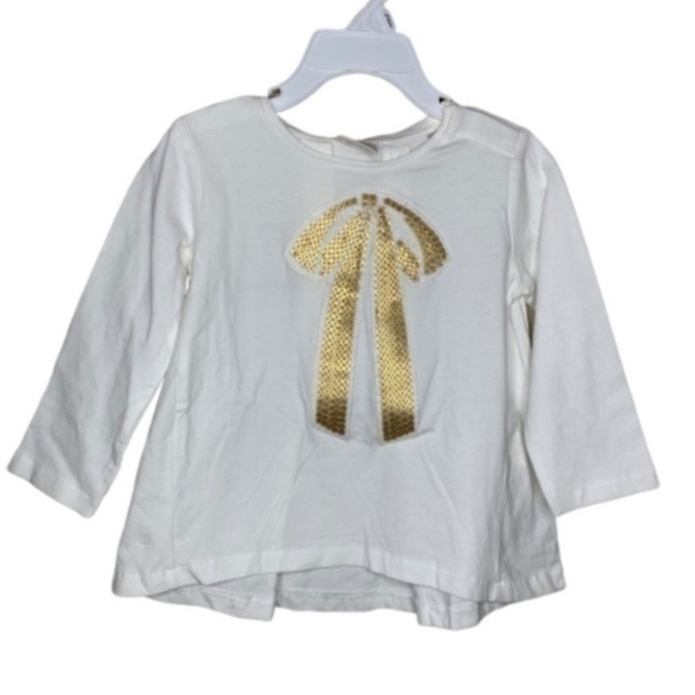 NWT. ZARA Girls’ Sequin Bow Top